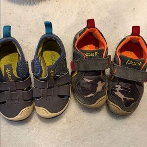 PLAE Kids Sneakers  and sandals Gray, Orange, and Red